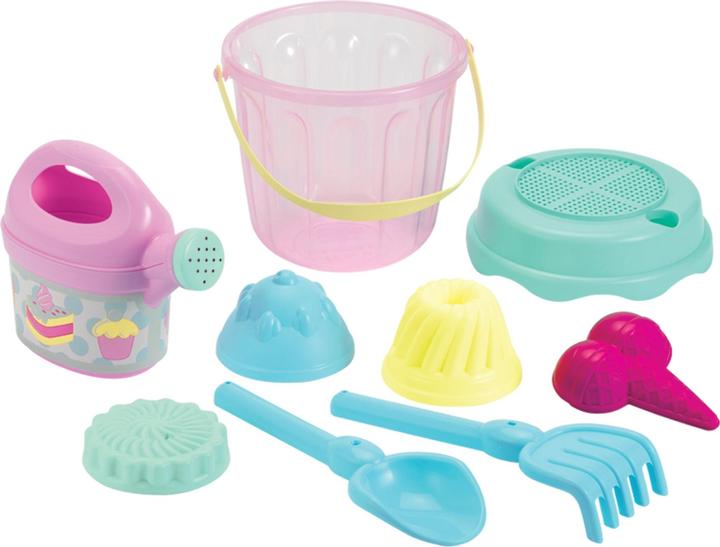 Produktbild Ecoiffier Eimer-Set mit Gebäcksandformen, 9-teilig.