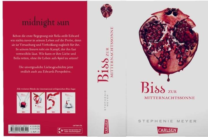 Actual product image Bite to the Midnight Sun (Bella and Edward 5) (Henning Ahrens, Stephenie Meyer, Annette von der Weppen, Sylvester Hachmeister, German)