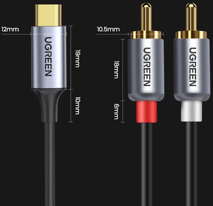 Image du produit Ugreen 2x Cinch — USB C (1.50 m, RCA)