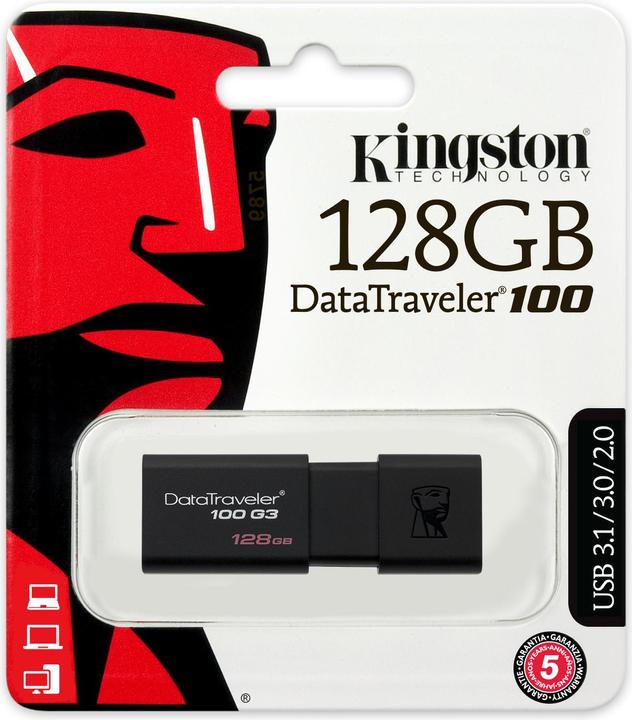Produktbild Kingston DataTraveler 100 G3 (128 GB, USB-A, USB 3.0)