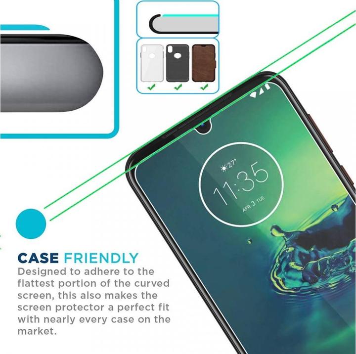 Immagine prodotto Screenguard Motorola Moto G8 Plus Pellicola protettiva in vetro Custodia Design amichevole (1 Pezzo/i, Motorola Moto G8 Plus)