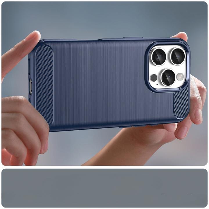 Actual product image Cover-Discount iPhone 16 Pro - Metal Carbon Look Case (Apple iPhone 16 Pro)