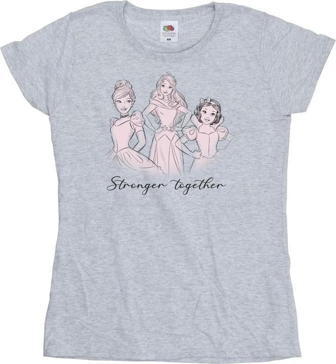 Actual product image Disney Womens/Ladies Princesses Stronger Together Cotton T-Shirt (M)