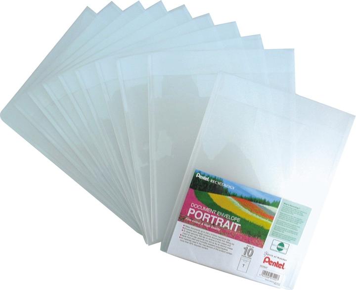 Produktbild Pentel Dokumentenumschlag A4 transparent VE=10 Stück (A4, 1 x)