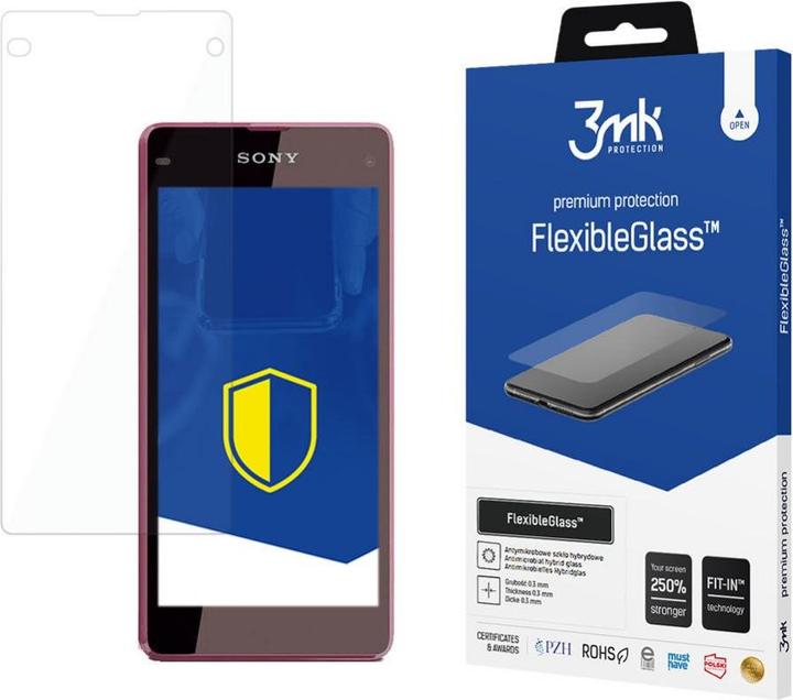 Actual product image 3MK FlexibleGlass Sony Xperia Z1 Compact Szkło Hybrydowe (1 Piece, Sony Xperia Z1 Compact)