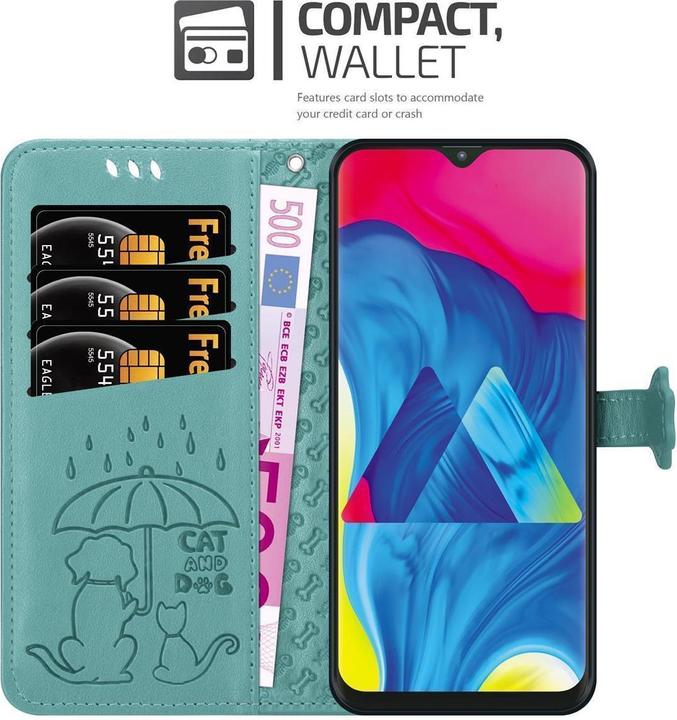Actual product image Cadorabo Book Dogs & Cats Cover (HTC One M10, Samsung Galaxy A10)