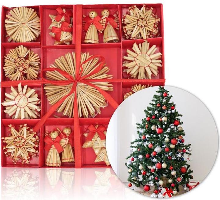 Hermex Set di decorazioni per alberi di paglia (56 -parte)