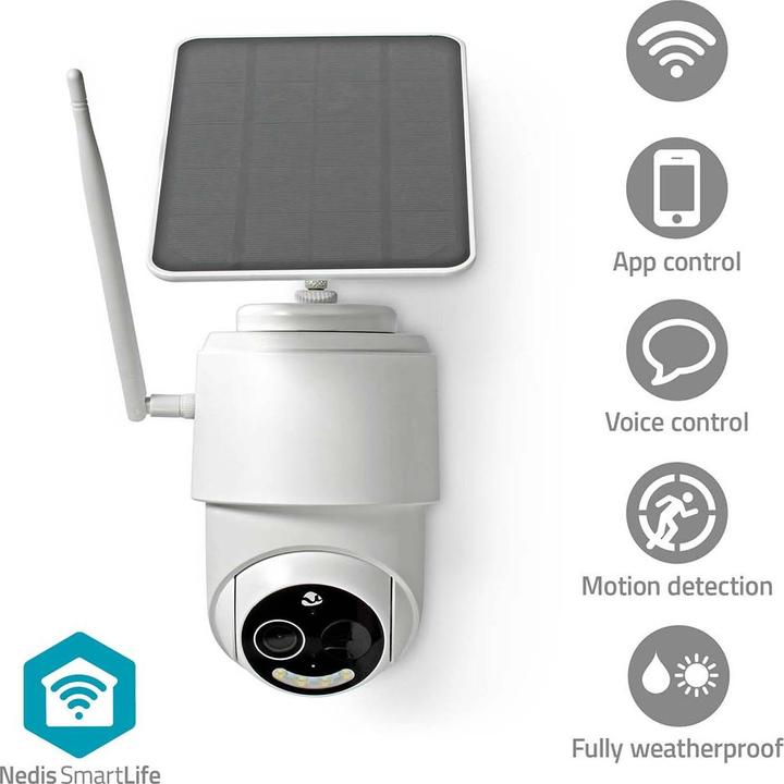 Immagine prodotto Nedis Telecamera SmartLife per esterni | Wi-Fi | Full HD 1080p | Inclinazione panoramica | IP65 | Durata (1920 x 1080 Pixels)
