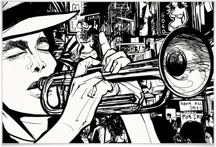 Produktbild Trenddeko Sound of a Street Musician (45 x 30 cm)