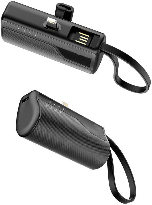 Actual product image Revolt Mini power bank for iPhone and iPad, 8 PIN plug, 4,500 mAh, 10 Watt (4500 mAh, 10 W)