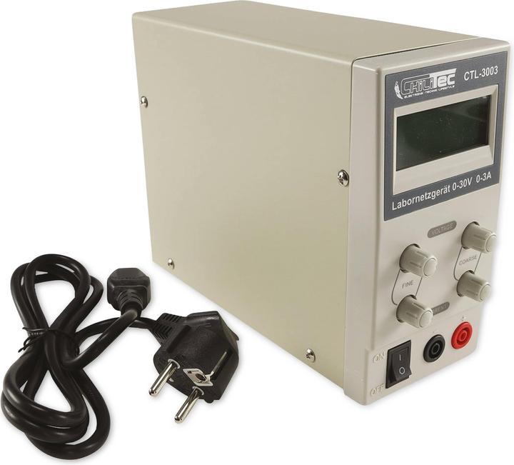 Image du produit Chilitec Alimentation réglable de laboratoire CTL-3003, 0...30 V / 0...3 A, LCD