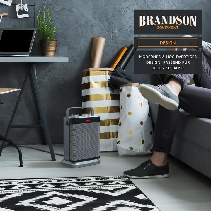 Produktbild Brandson Heizlüfter - Keramikheizlüfter 1800 W, Keramikheizgerät mit Temperaturregelung & Lüfterfunktion (1800 W)