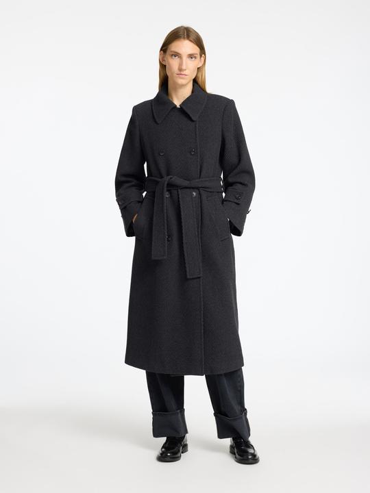 Actual product image Selected Femme Wool blend belt trench coat (38)