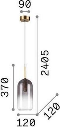 Image du produit Ideal lux EMPIRE G9 suspension ⌀120mm dimmable verre fumé chrome blanc chaud 309804 (G9, 370 lm)
