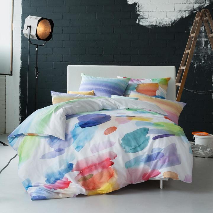 Actual product image Estella Mako satin reversible bedding Splash multicolor (Bedding set, 200 x 200 cm)