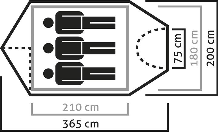 Actual product image Salewa Sierra Leone (Dome tent, 3.40 kg, 3 persons)