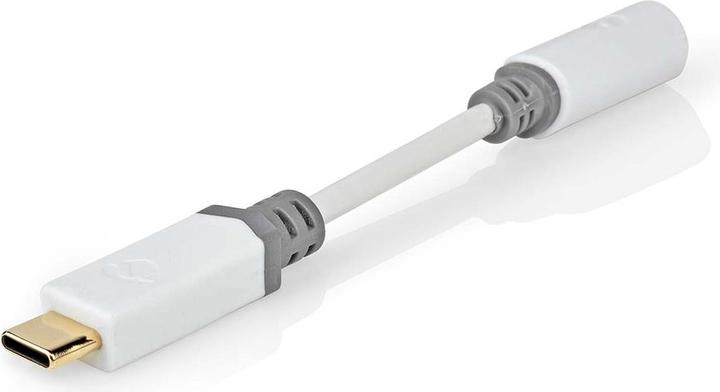 Nedis CCBW65950WT01 USB-Adapter USB 2.0 USB-C™ Stecker 3.5 mm Buchse 0.1 m Rund Vergoldet PVC Weiss