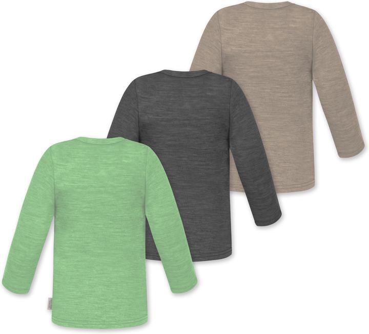 Actual product image Normani 3-pack baby merino longsleeve "Taupo" - 9475 (110)