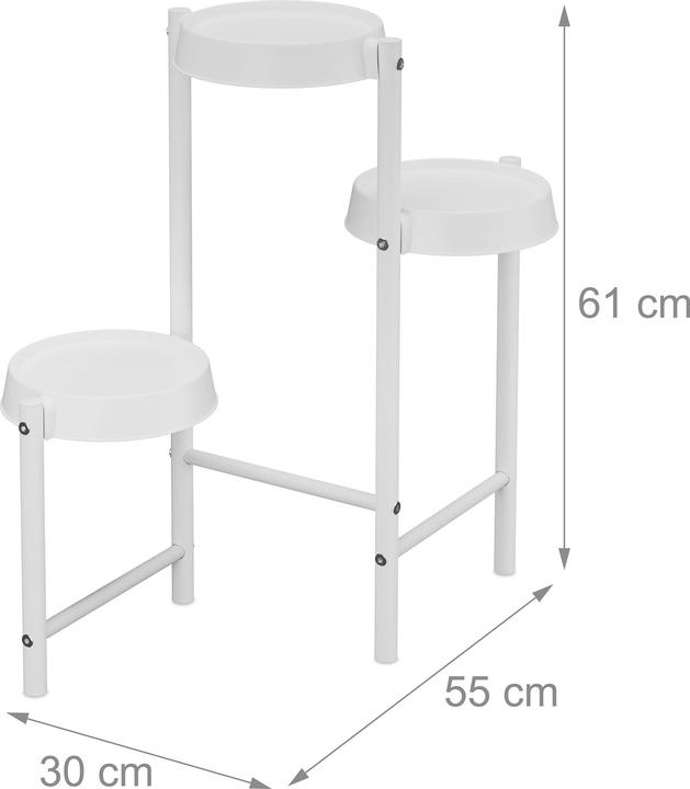 Actual product image Relaxdays Pflanzenständer Metall & Kunststoff