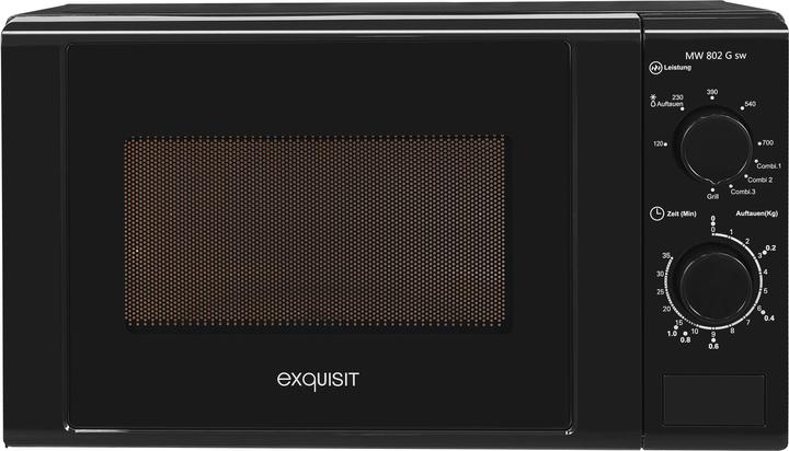 Actual product image Exquisit MW802G black, with grill function (20 l)