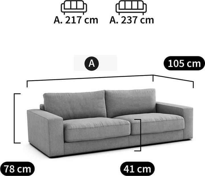 Actual product image AM.PM Skander Velours (4-seater)