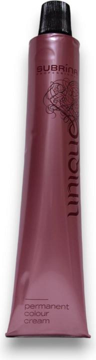 Actual product image Konjac Sponge Permanent Hair Dye Subrina Professional Unique 4/0, Medium Brown, 100ml (4, 0 Medium Chestnut)