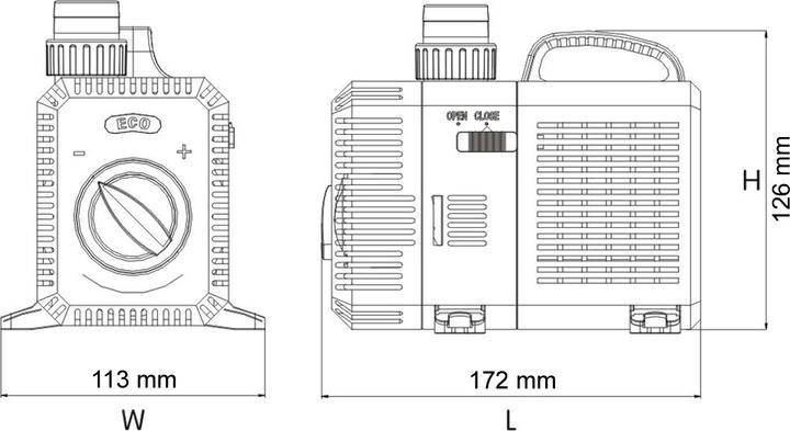 Produktbild SunSun CTP-4800 SuperECO 4500 l/h / 30 W Teichpumpe Filterpumpe Bachlaufpumpe