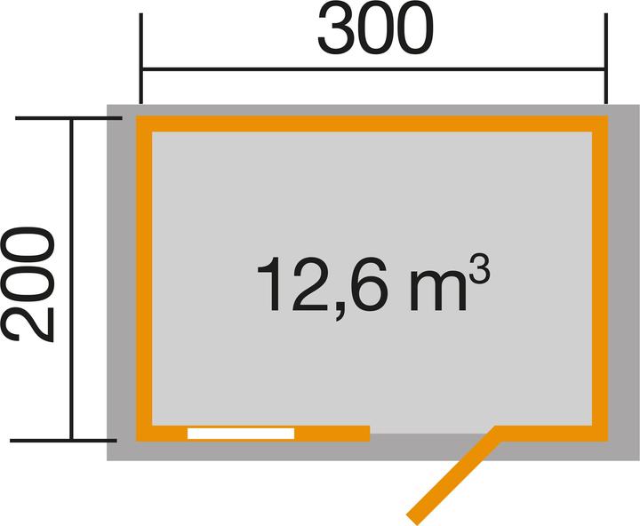 Actual product image Weka Holzbau Garden Shed Premium28 FT, 300 x 200