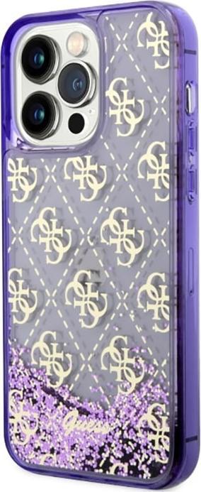 Image du produit Guess GUHCP14XLC4PSGU iPhone 14 Pro Max 6.7" violet/pourpre étui rigide paillettes liquides 4G Transculent (Apple iPhone 14 Pro Max)