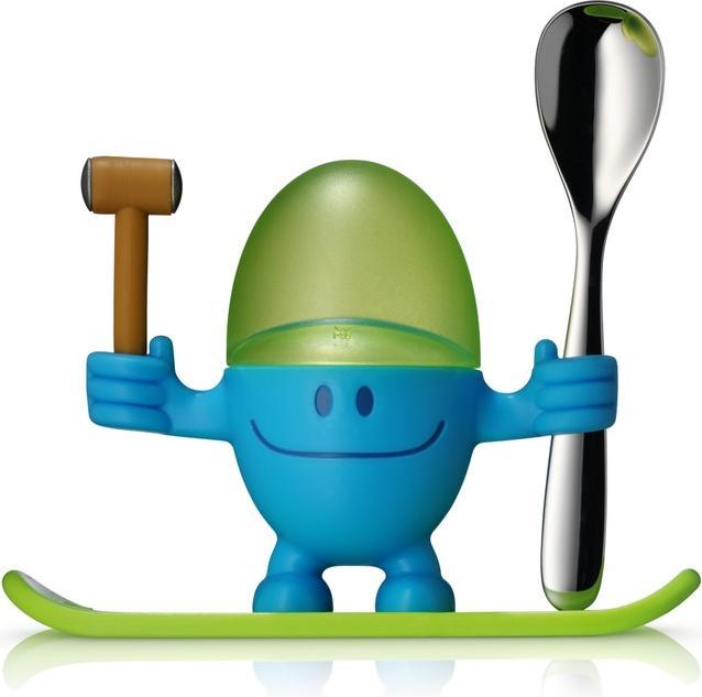 Produktbild WMF Eierbecher mit Löffel lustiger Eierbecher Kinder Kunststoff McEgg blau (1 x)
