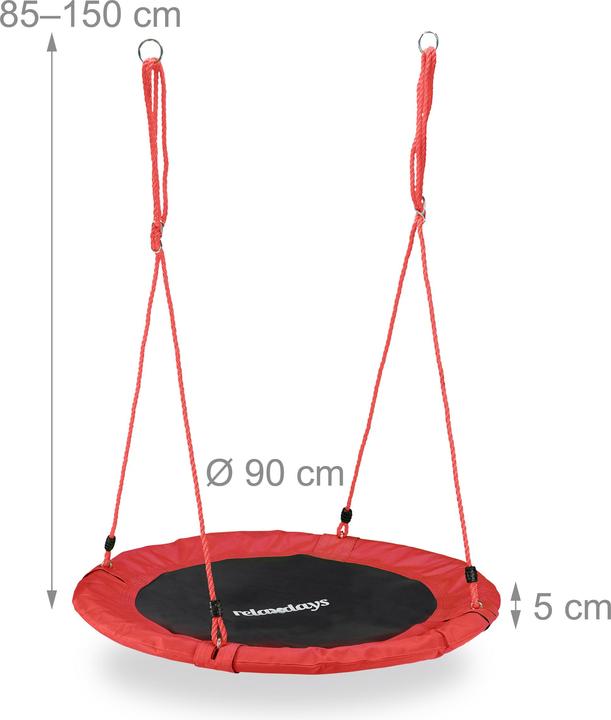 Immagine prodotto Relaxdays Altalena da giardino a nido 90 cm