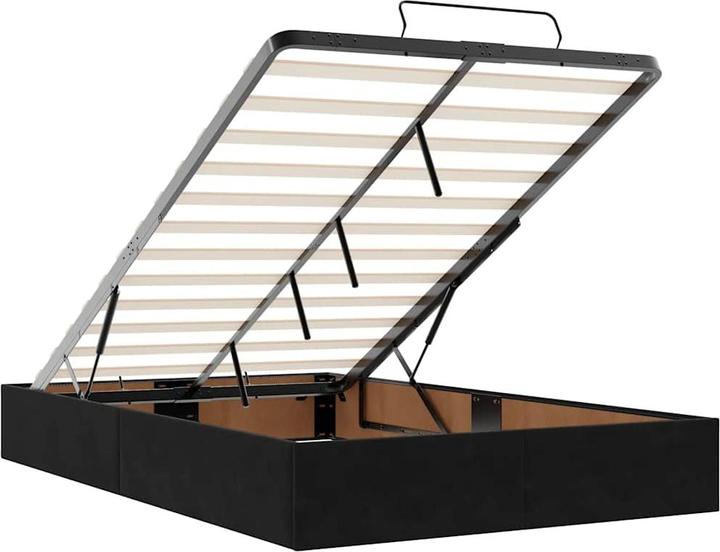 Immagine prodotto VidaXL Letto a ottomana con materassi nero 120x200 cm con struttura in velluto (120 x 200 cm)