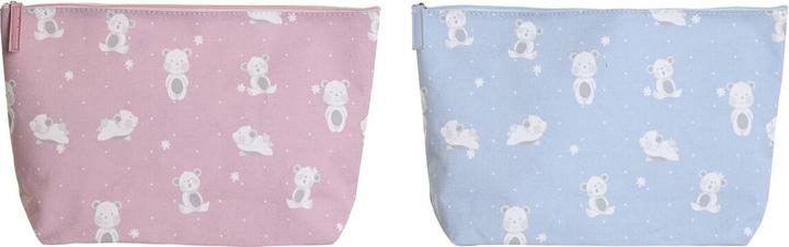 Image du produit DKD Home Decor Reise-Toilettentasche Blau Rosa polialgodon osos 33 x 8 x 21 cm (2 Stück)