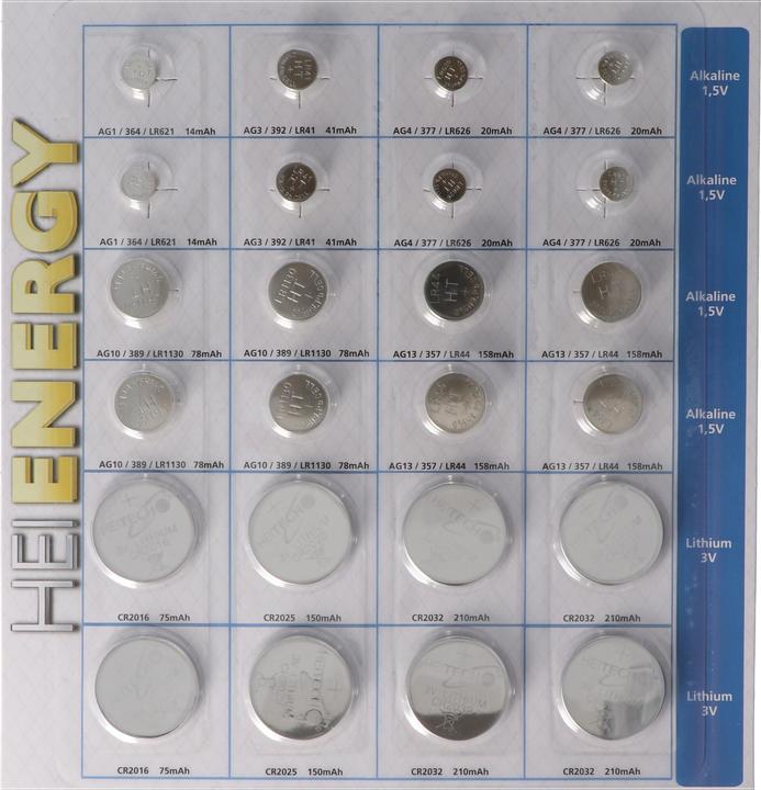 Image du produit Heitech 24 Stück Alkaline und Lithium Knopfzellen Batterien, für viele Anwendungsgebiete, sortiert im Set (24 pcs)
