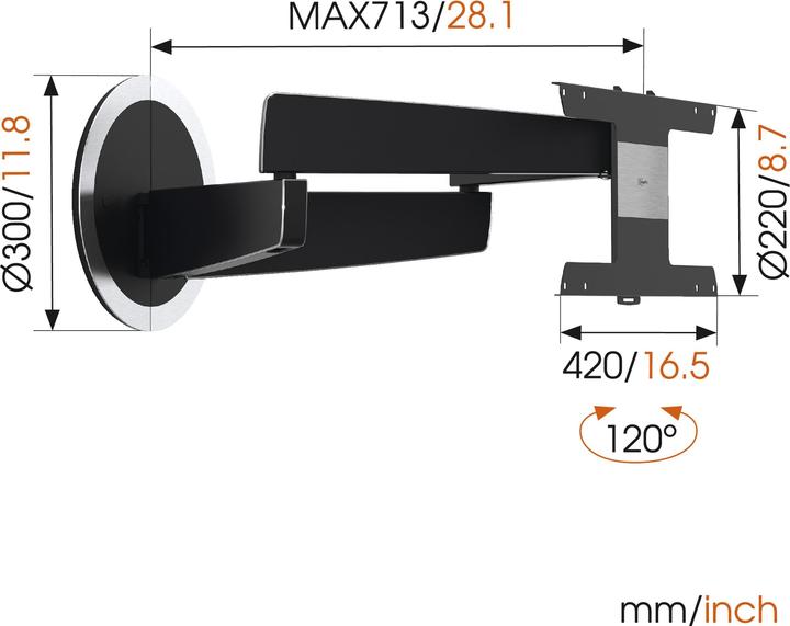 Image du produit Vogels Next 7346 (Mur, 65", 30 kg)