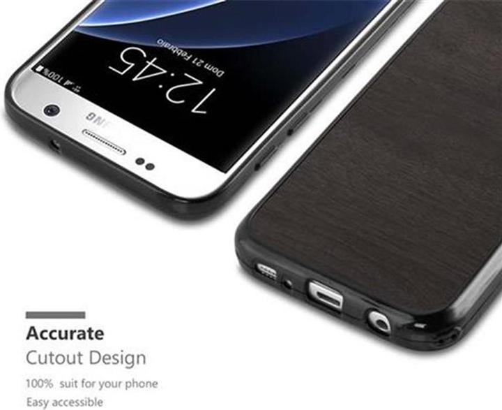 Actual product image Cadorabo TPU Wooden Cover (Samsung Galaxy S7)