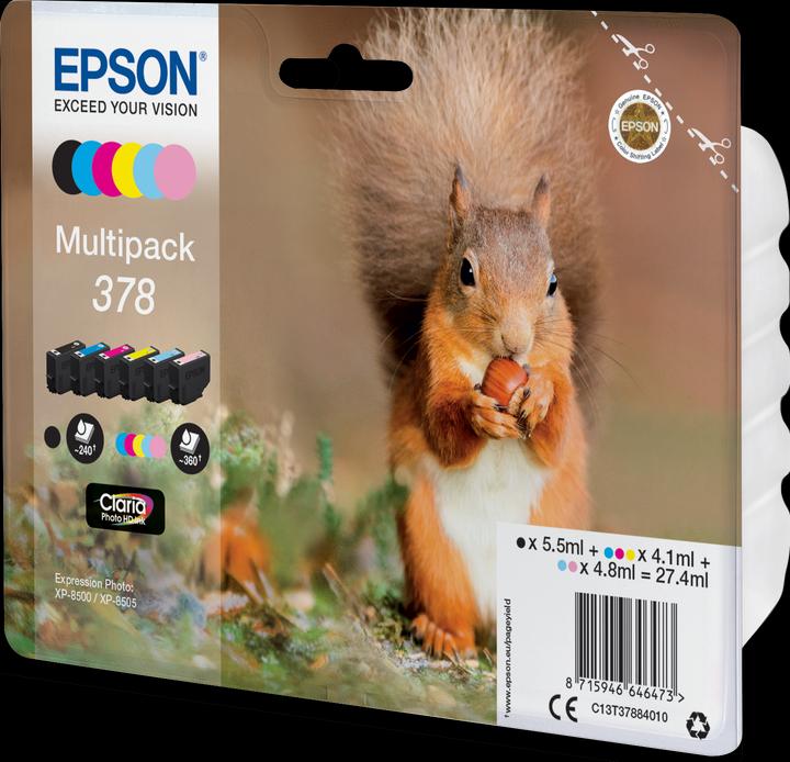 Produktbild Epson 378 Claria Photo HD Multipack (M, C, LC, LM, Y, BK)