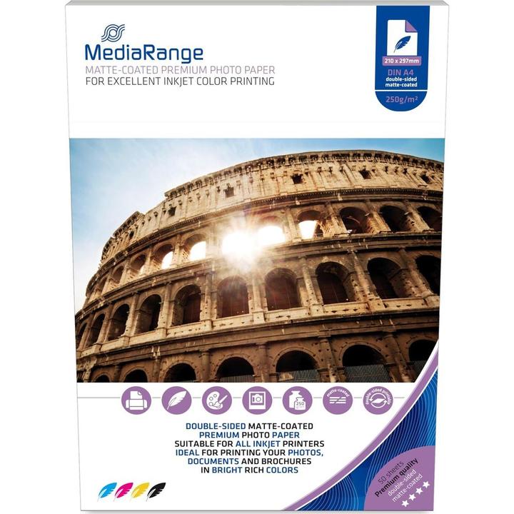 Image du produit MediaRange Papier photo (250 g/m², A4, 50 x)