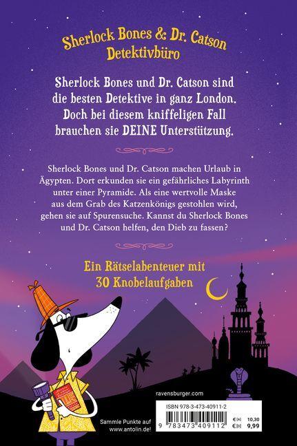 Immagine prodotto Ravensburger Meisterdetektiv Sherlock Bones. Ein spannender Rätselkrimi zum Mitraten, Band 2: Die verfluchte (Tedesco, John Bigwood, Sarah Heidelberger, Tim Collins, 2024)