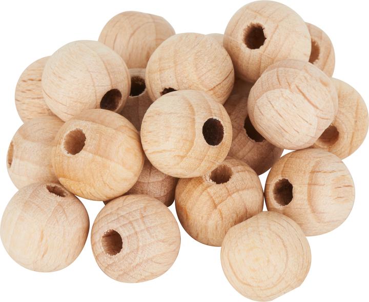 Actual product image VBS Wooden balls drilled through "Ø 10 mm