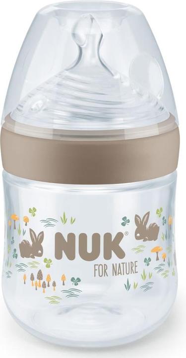 Produktbild NUK for Nature Babyflasche mit Temperature Control, mit brustähnlichem Silikon-Trinksauger aus nachh (150 ml)