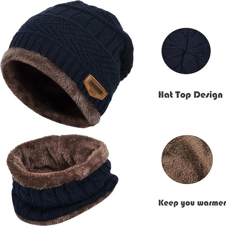 Image du produit Out of the blue Bonnet chaud pour enfants Bonnet avec écharpe