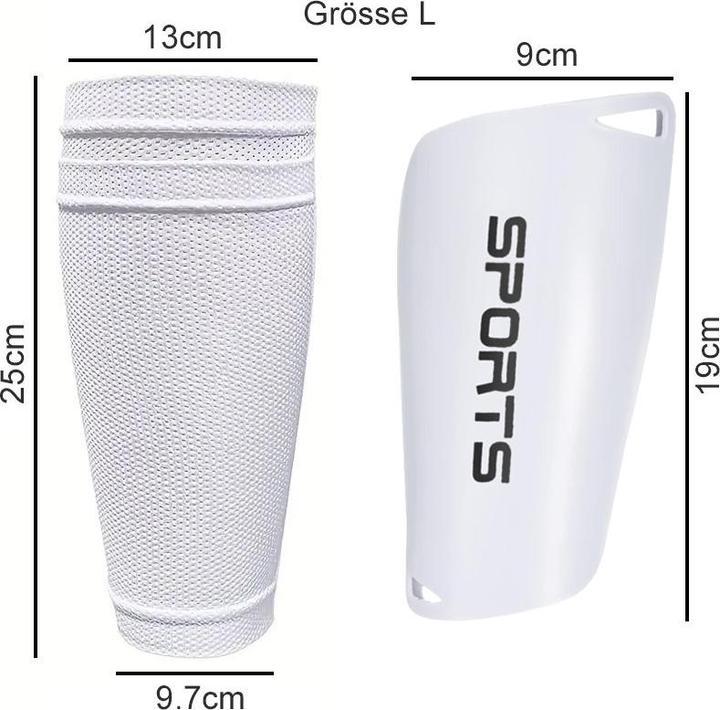 Image du produit Cbx Set de football Chaussettes de football et protège-tibias Taille L Blanc (L)