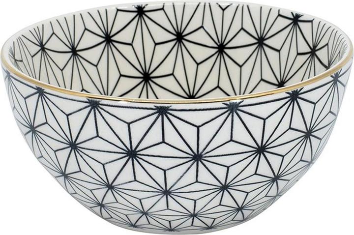 Kadastar Bowl Metropolitan Polygon Ø 15 cm, Black / White (15.15 cm, 0.54 l, 1 x)