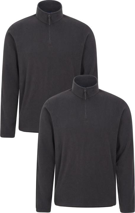 Actual product image Mountain Warehouse Mens Camber II Fleece Top (Pack of 2) (XS)