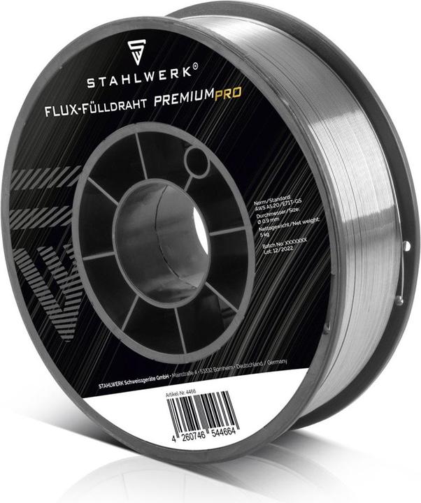 Produktbild Stahlwerk Schweissdraht MIG MAG Premium Fülldraht E71T-GS Ø 0,9 mm S200/D200 5 kg