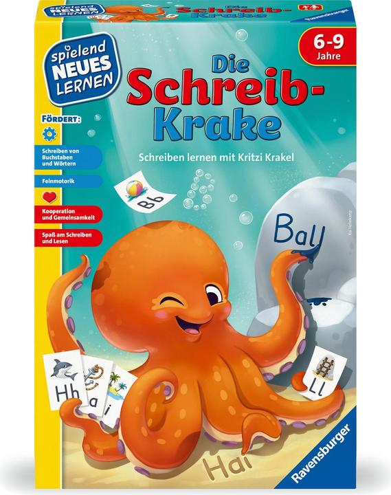 Ravensburger 24683 - Il polpo scrivente - gioco educativo per bambini, gioco per imparare a scrivere per bambini (Tedesco)