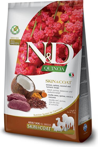 Produktbild Farmina N&D Quinoa Dog Skin&Coat Venison&Coconut Adult Medium&Maxi - Trockenfutter für Hunde - 7 kg (Adult, 1 Stk., 7000 g)