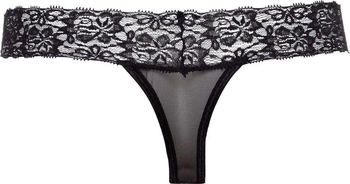 Actual product image Christine Le Duc Pearl Crotchless Thong Pia - Black (XL)