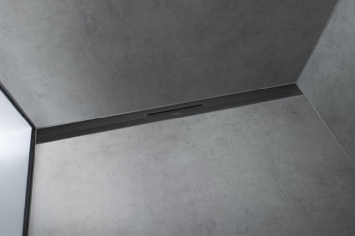 Produktbild hansgrohe HG Duschrinne RainDrain Flex kürzbar, Wandmontage 1000mm mattschwarz (1000 mm)